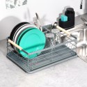 Suszarka do naczyń na naczynia stojąca na blat szara 42.5x32x14.5cm VILDE 229125