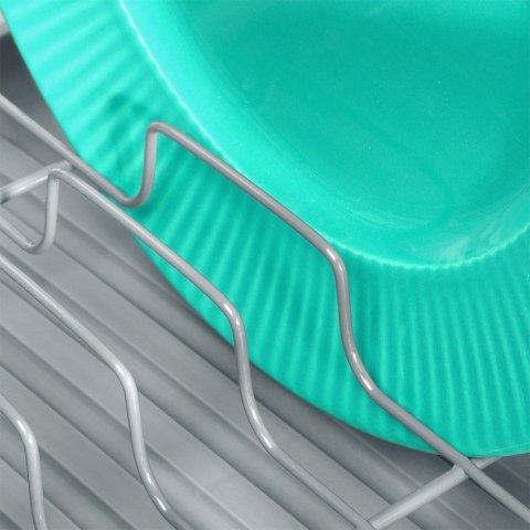 Suszarka do naczyń na naczynia stojąca na blat szara 42.5x32x14.5cm VILDE 229125