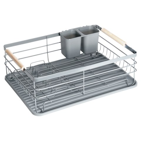 Suszarka do naczyń na naczynia stojąca na blat szara 42.5x32x14.5cm VILDE 229125
