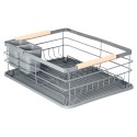 Suszarka do naczyń na naczynia stojąca na blat szara 42.5x32x14.5cm VILDE 229125