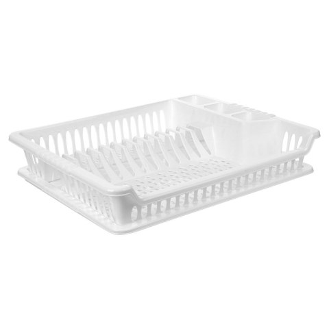 Suszarka do naczyń na naczynia stojąca plastikowa biała 46x37x8.5cm ORION 150696