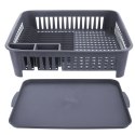 Suszarka do naczyń na naczynia stojąca plastikowa szara 43.5x32x12cm ORION 155210