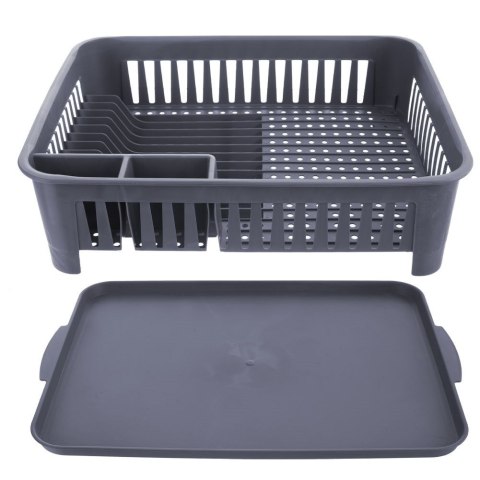 Suszarka do naczyń na naczynia stojąca plastikowa szara 43.5x32x12cm ORION 155210