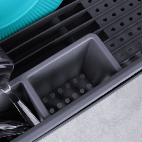 Suszarka do naczyń na naczynia stojąca plastikowa szara 43.5x32x12cm ORION 155210
