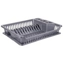 Suszarka do naczyń na naczynia stojąca plastikowa szara 46x37x8.5cm ORION 150697