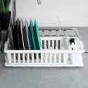 Suszarka do naczyń plastikowa na naczynia stojąca biała 39.5x26x8.5cm VILDE 229178