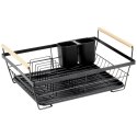 Suszarka do suszenia naczyń na naczynia stojąca czarna metalowa 45x33x18cm VILDE 229188