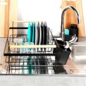 Suszarka do suszenia naczyń na naczynia stojąca czarna metalowa 50.5x33x18cm VILDE 229189