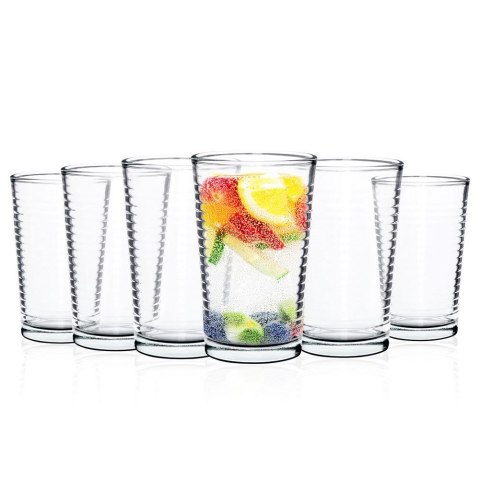 Szklanki do napojów zimnych wysokie 220ml 6 sztuk zestaw szklanek EXCELLENT HOUSEWARE 125004
