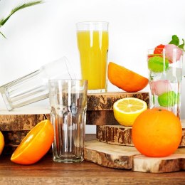 Szklanki do napojów zimnych wysokie 280ml 4 sztuki zestaw szklanek EXCELLENT HOUSEWARE 125002