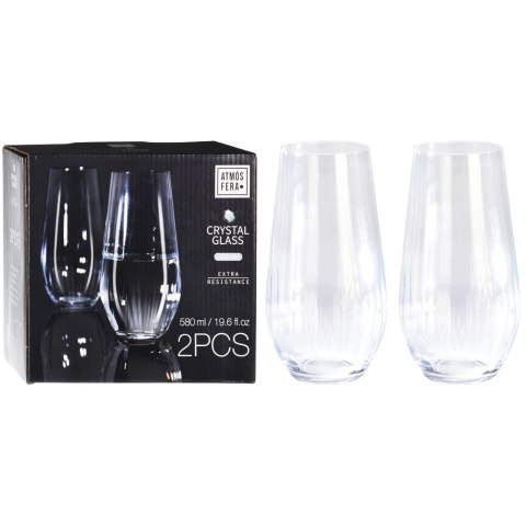 Szklanki do napojów zimnych wysokie 580ml 2 szt zestaw szklanek ATMÓS FERA 139012