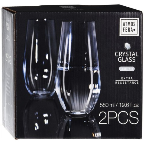 Szklanki do napojów zimnych wysokie 580ml 2 szt zestaw szklanek ATMÓS FERA 139012