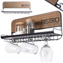Wieszak na kieliszki kubki filiżanki ścienny półka uchwyt 48x12x20cm BISTRO VILDE 229102