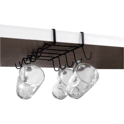 Wieszak uchwyt na kubki filiżanki organizer metalowy czarny VILDE 229092