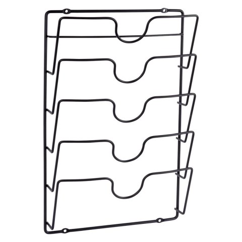 Wieszak uchwyt na pokrywki organizer metalowy czarny VILDE 569737