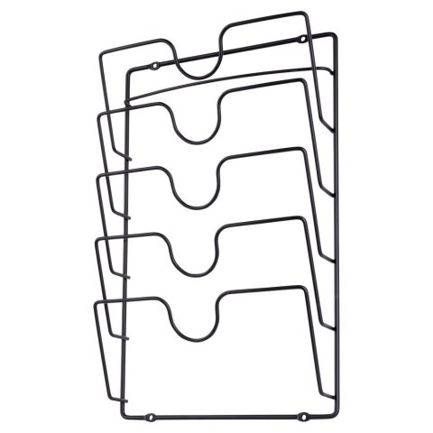 Wieszak uchwyt na pokrywki organizer metalowy czarny VILDE 569737