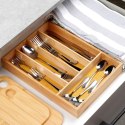 Wkład na sztućce do szuflady szuflad organizer bambusowy 25x35cm VILDE 229199