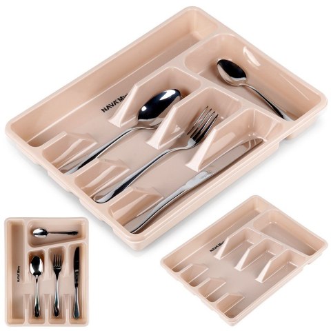 Wkład na sztućce do szuflady szuflad organizer beżowy 33.5cm MISTY NAVA 10-170-016