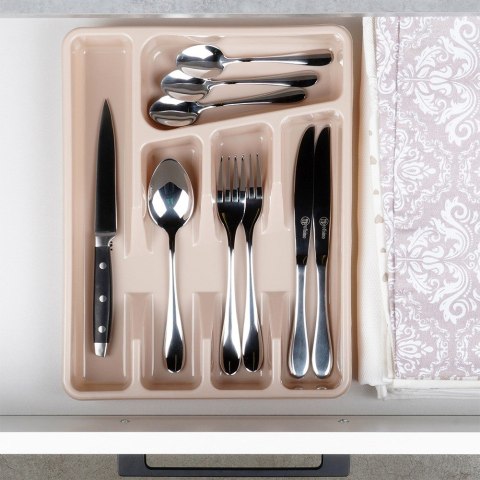 Wkład na sztućce do szuflady szuflad organizer beżowy 33.5cm MISTY NAVA 10-170-016