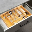 Wkład na sztućce do szuflady szuflad organizer rozsuwany bambusowy 35.5-54.5x45.5cm VILDE 229200