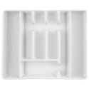 Wkład na sztućce do szuflady szuflad organizer rozsuwany biały 36.5x27.5-44cm ORION 150748