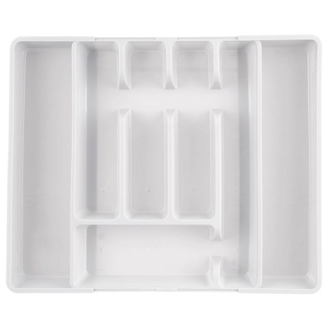 Wkład na sztućce do szuflady szuflad organizer rozsuwany biały 36.5x27.5-44cm ORION 150748