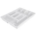 Wkład na sztućce do szuflady szuflad organizer rozsuwany biały 36.5x27.5-44cm ORION 150748