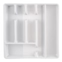Wkład na sztućce do szuflady szuflad organizer rozsuwany biały 36.5x27.5-44cm ORION 150748