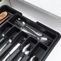 Wkład na sztućce do szuflady szuflad organizer rozsuwany czarny 33-56.5x37.5cm VILDE 229130