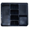 Wkład na sztućce do szuflady szuflad organizer rozsuwany czarny 40x31cm VILDE 229145