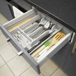 Wkład na sztućce do szuflady szuflad organizer rozsuwany szary 36.5x27.5-44cm ORION 150749