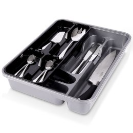 Wkład na sztućce do szuflady szuflad organizer szary 39x30.5cm VILDE 229053-S