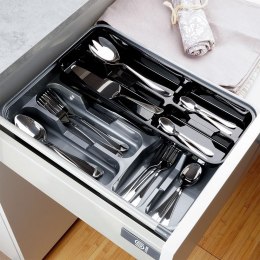 Wkład na sztućce do szuflady szuflad organizer szary 39x30.5cm VILDE 229053-S