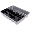 Wkład na sztućce do szuflady szuflad organizer szary 39x30.5cm VILDE 229053-S