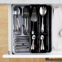 Wkład na sztućce do szuflady szuflad organizer szary 39x30.5cm VILDE 229053-S