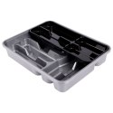 Wkład na sztućce do szuflady szuflad organizer szary 39x30.5cm VILDE 229053-S