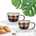 Filiżanki termiczne ze spodkiem do kawy espresso DOUBLE 90ml 2 sztuki ORION 129493