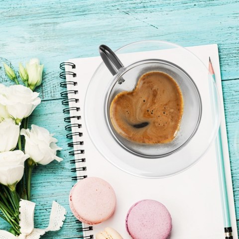 Filiżanki termiczne ze spodkiem do kawy herbaty DOUBLE 160ml 2 sztuki ORION 129494