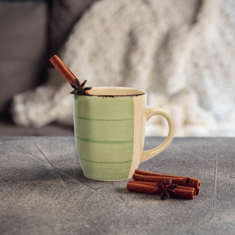 Kubek ceramiczny do kawy herbaty LINES 355 ml NAVA 10-099-205