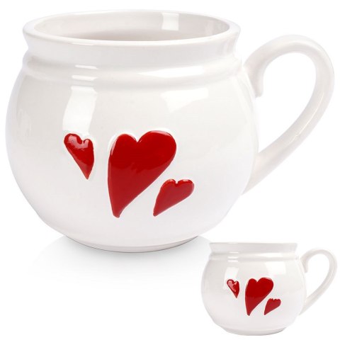 Kubek ceramiczny do kawy herbaty SERCE duży 800 ml ORION 129433