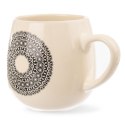 Kubek ceramiczny do kawy herbaty duży 600ml biały MANDALA ORION 128808