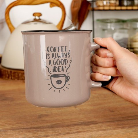 Kubek ceramiczny do kawy herbaty duży 700 ml VILDE 139206-C