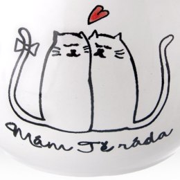 Kubek ceramiczny do kawy herbaty koty 300 ml ORION 128842