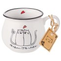 Kubek ceramiczny do kawy herbaty koty 300 ml ORION 128842