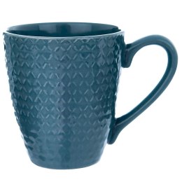 Kubek ceramiczny do kawy herbaty niebieski RELIEF duży 390 ml ORION 128835