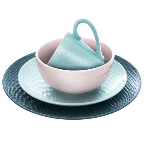 Kubek ceramiczny do kawy herbaty niebieski RELIEF duży 390 ml ORION 128835