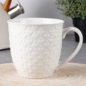 Kubek ceramiczny do kawy herbaty serca duży 580 ml biały ORION 128846