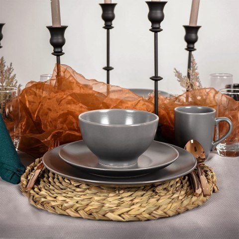 Kubek ceramiczny do kawy herbaty szary matowy ALFA 350 ml ORION 128861