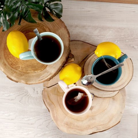 Kubek ceramiczny do kawy herbaty zielony RELIEF duży 390 ml ORION 128833