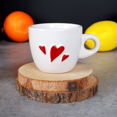 Kubek do kawy espresso ceramiczny SERCE 80 ml ORION 129431